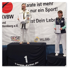 Tuana-Sendag Pelin sicherte sich eine Bronzemedaille in der Leistungsklasse Damen bis 61 kg und brachte damit eine weitere Medaille ins Villinger Karate-Dojo.