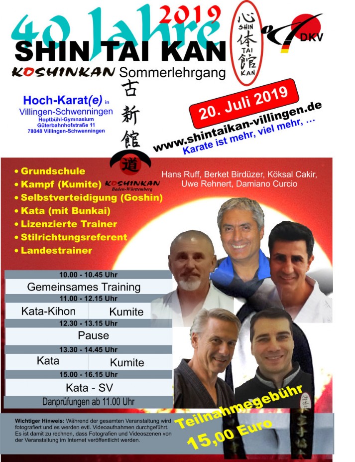 40 Jahre SHIN TAI KAN Karate ist mehr, viel mehr, ...